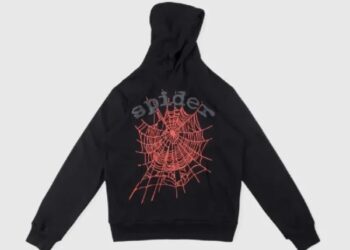 spider black hoodie