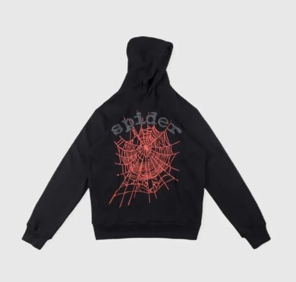 spider black hoodie